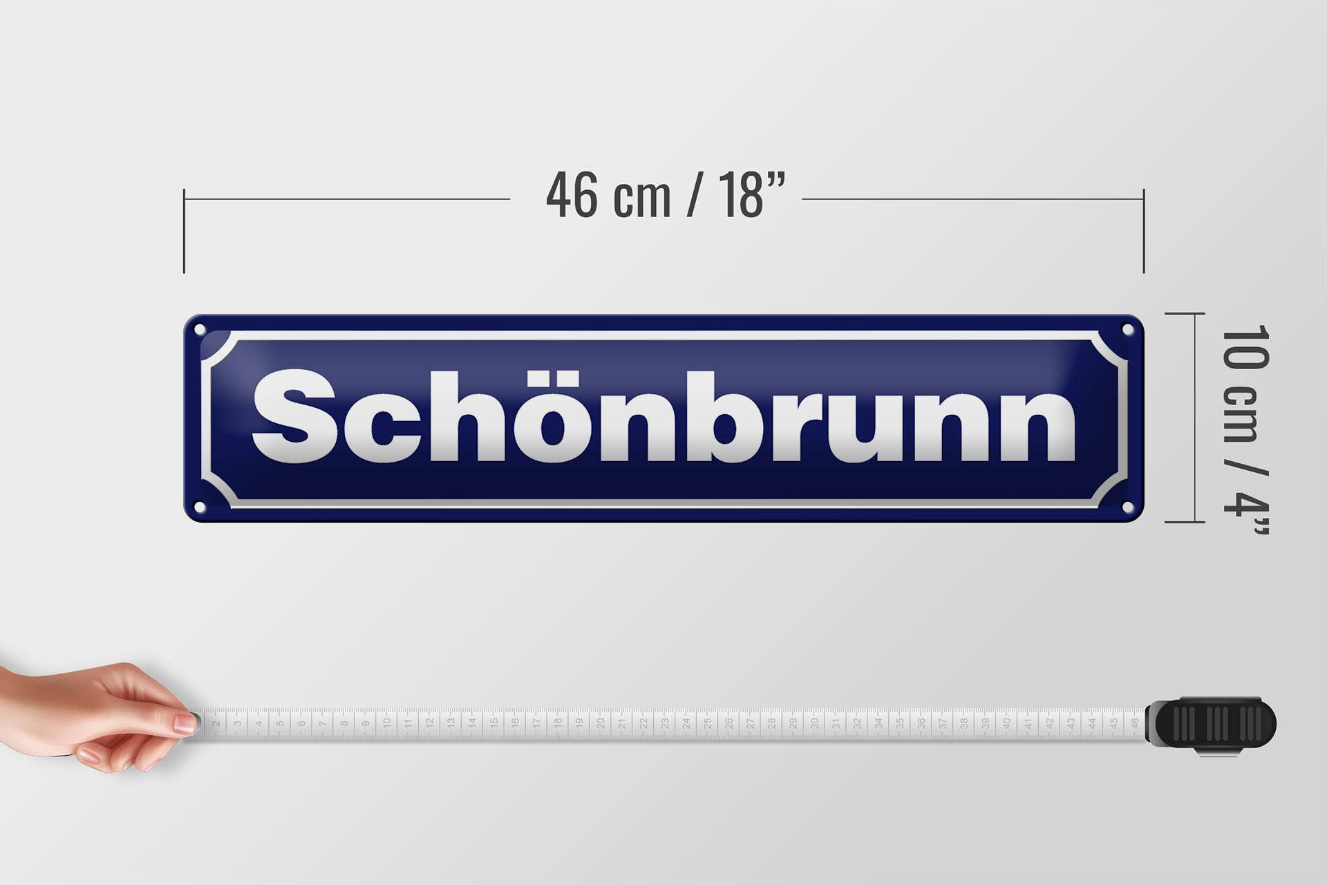 Femer - Wholesale Sign - Tin sign note 46x10cm Schönbrunn3