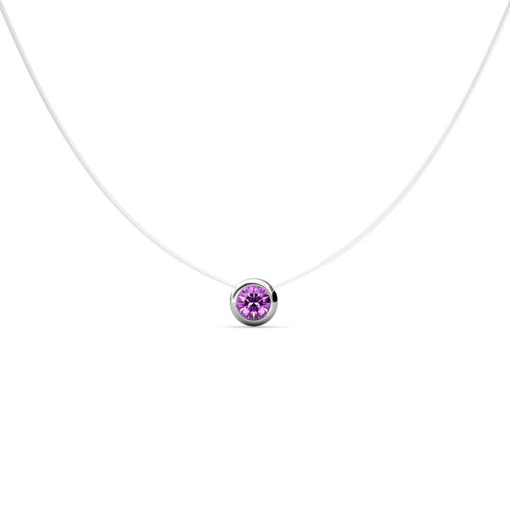 CARALI / MYC Paris - Wholesale Jewelry Set - 7 Invisible Moon Pendants - Silver and Multi4