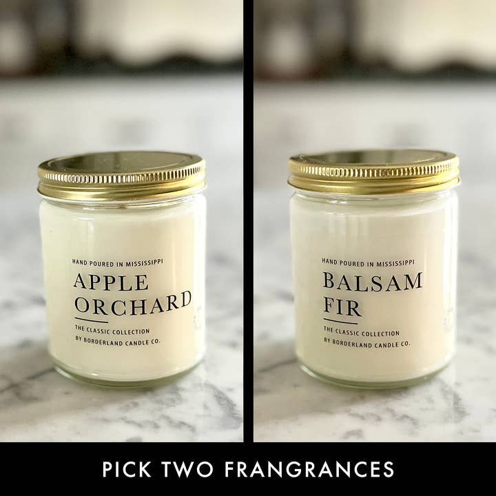 Pick Two Fragrances - Classic Collection Seasonal for wholesale by Borderland Candle Company
