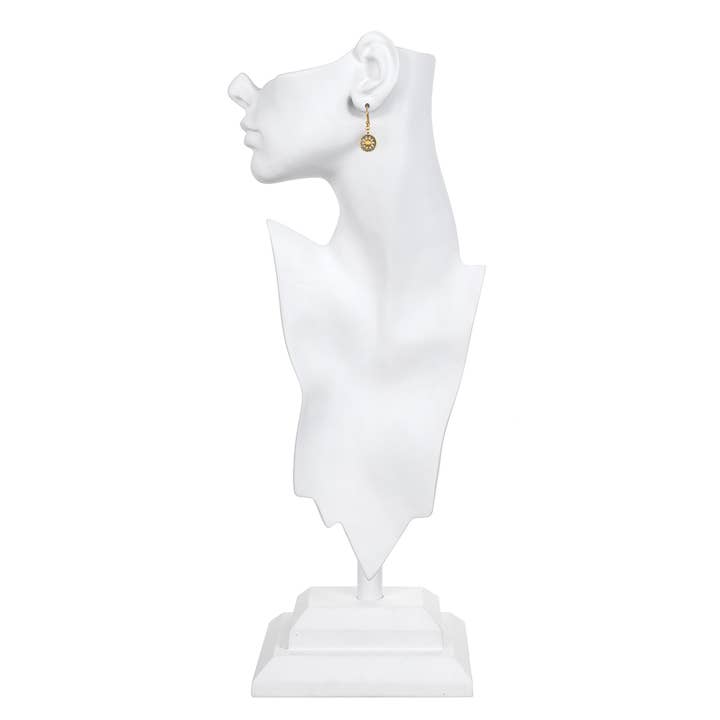 Satya Jewelry - Wholesale Dangle Earrings - White Topaz Gold & Gunmetal Celestial Sun Moon Star Earrings1