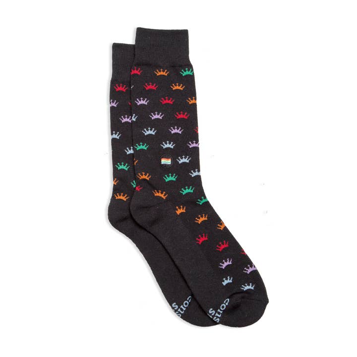 Conscious Step - Wholesale Socks - Unisex - Socks that Save LGBTQ Lives (Colorful Crowns)