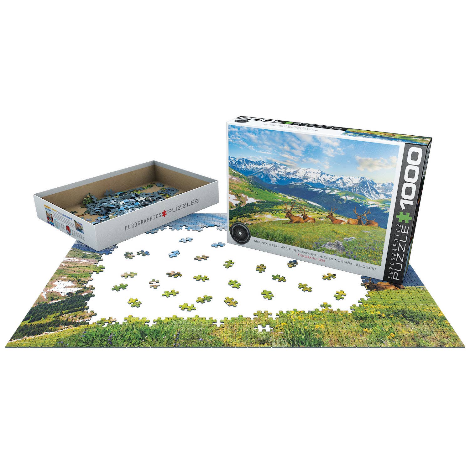 Eurographics Puzzles USA - Vente Puzzle – adulte - Élans des montagnes - Colorado - États-Unis2