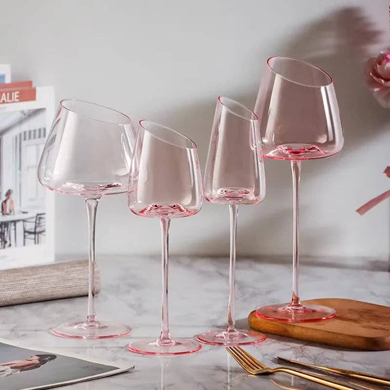 Kiyo Home - Wholesale Wine Glass - Pink Glasses 2-Piece Set13