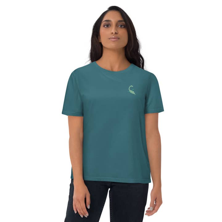 Nessy Embroidered Unisex Organic Cotton T-Shirt for wholesale by Local Summer Collective Surf Shop