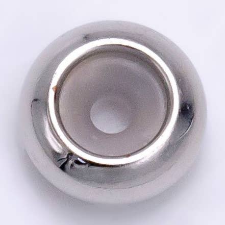 White Gold Filled Chain Stopper Slider Jewelry Findings Supply | Z-906 for wholesale by Aim Eternal