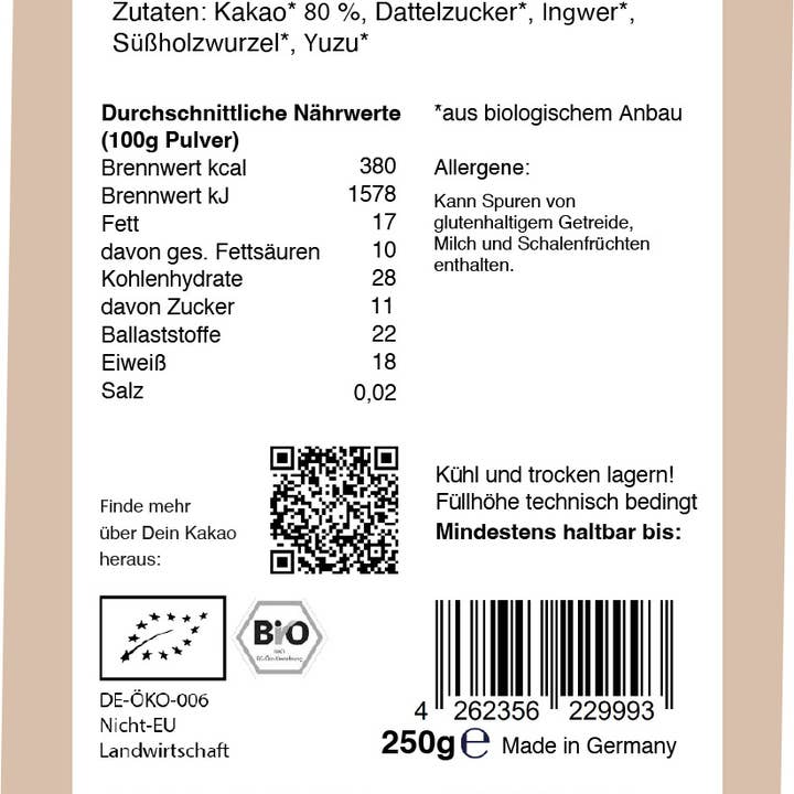 Dein Kakao - Wholesale Hot Cocoa Mix/Kit - Noir Organic Chocolate Powder | Your Cocoa | Licorice | Ginger2