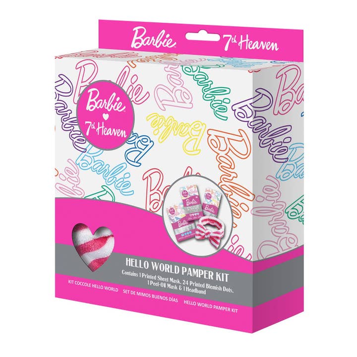 7th Heaven Barbie Hello World Forkælelsessæt - Komplet ansigtsmaske gaveæske for engroshandel hos 7th Heaven