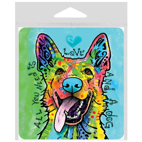 German Shepherd - 1 Large 4" x 4.25" Vinyl Sticker for wholesale by SJT Enterprises, Inc.