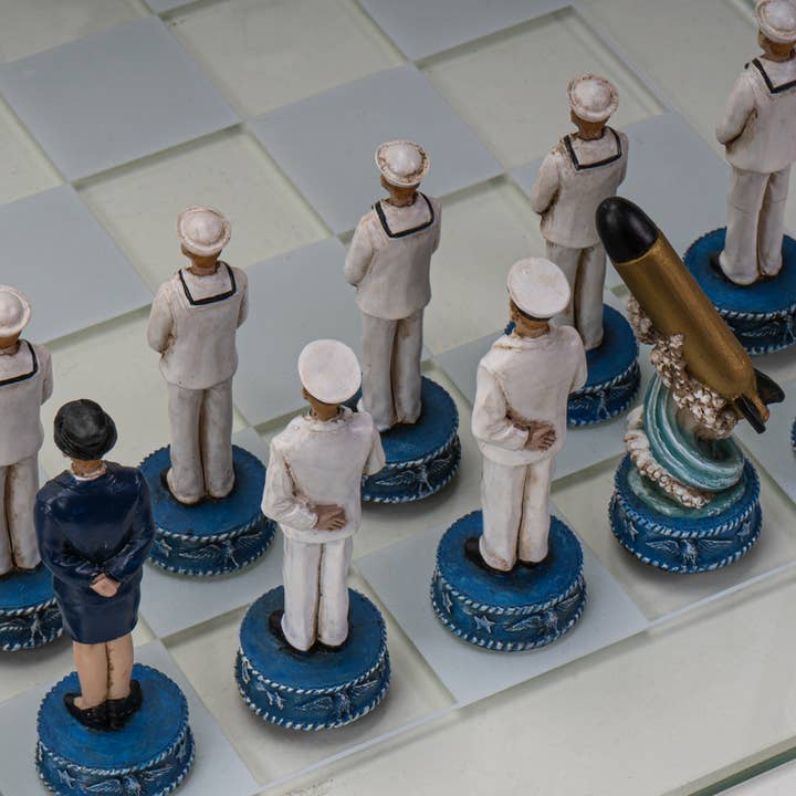 Pacific Trading - Wholesale Decorative Tabletop Object - Chess Set - Army VS Navy3