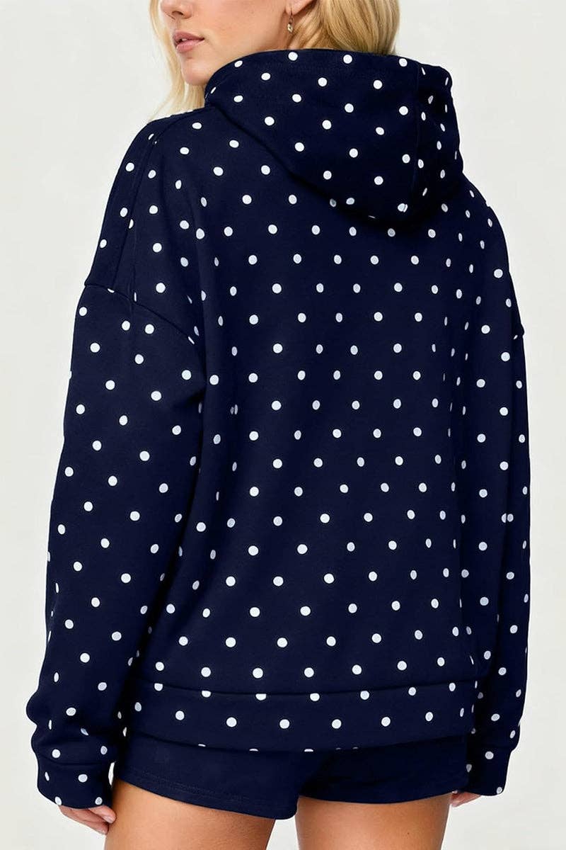 Mccolin – wholesale Sweatshirt – Women's – Polka Dot Hooded Sweatshirt12