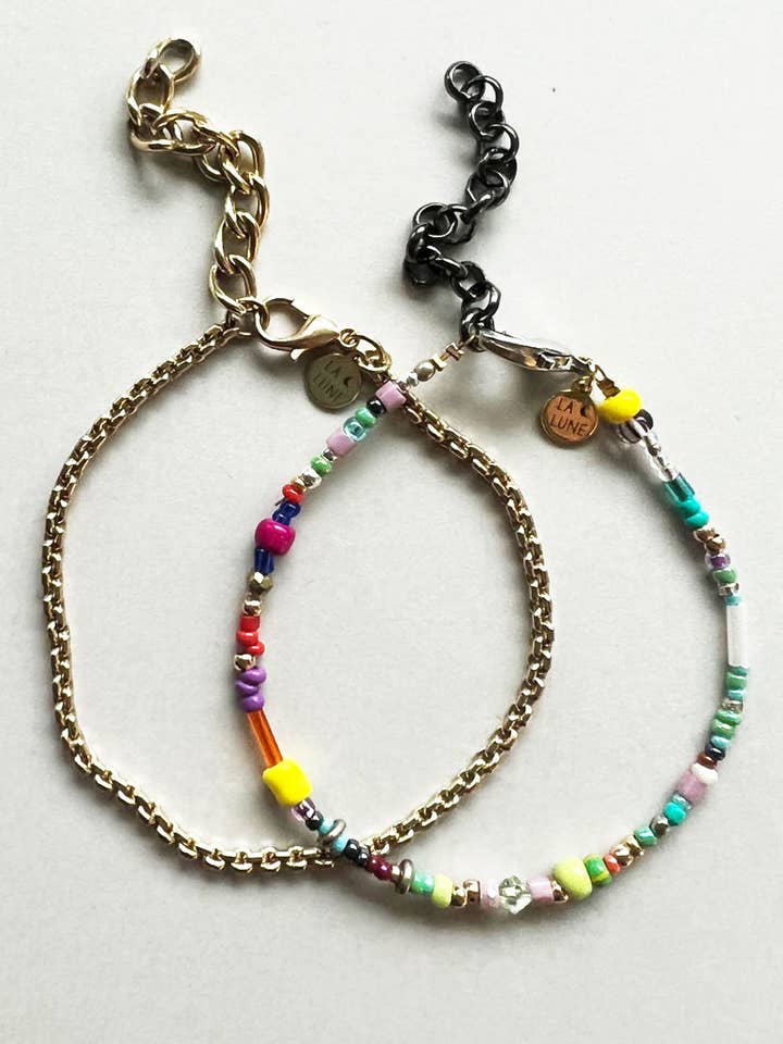 SOL VIND+KOMET KÆDE UPCYCLED ARMBÅND SÆT for engroshandel hos LA LUNE Sustainable Jewels