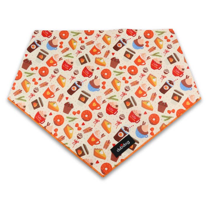 Pumpkin Spice Bandana for wholesale by Dubdog Designs