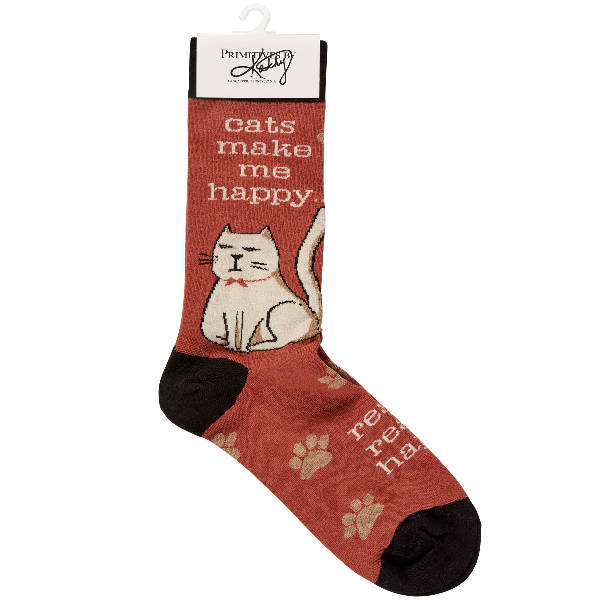 Primitives by Kathy - Wholesale Socks - Unisex - Cats Make Me Happy Socks3