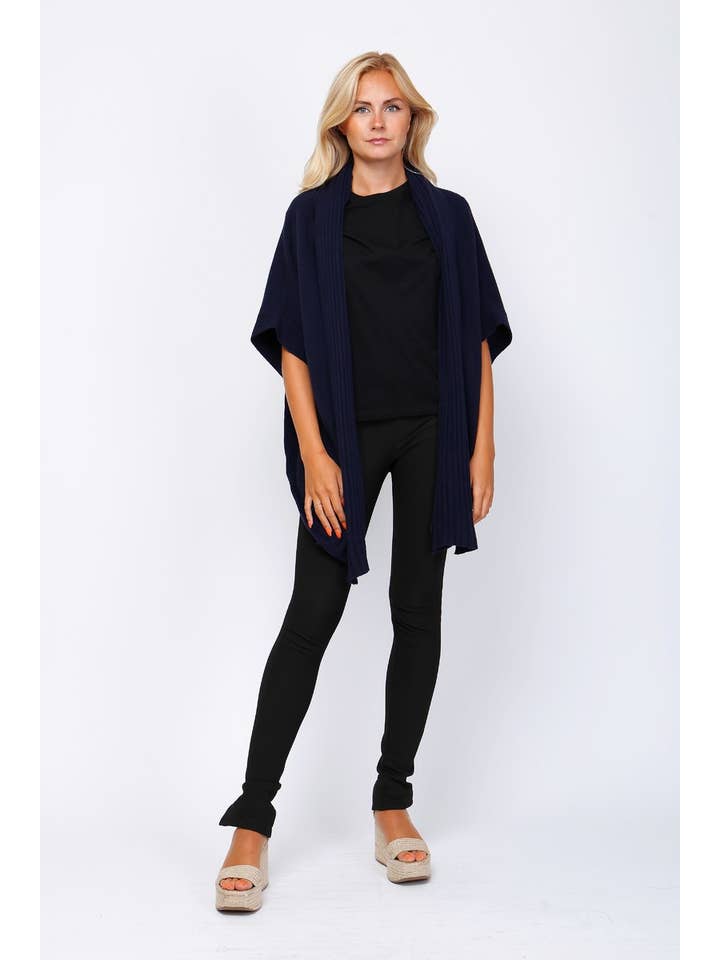 Happy look - Wholesale Cape - Women's - Women's Knit Cape Style Cardigan – Decorative Buttons9