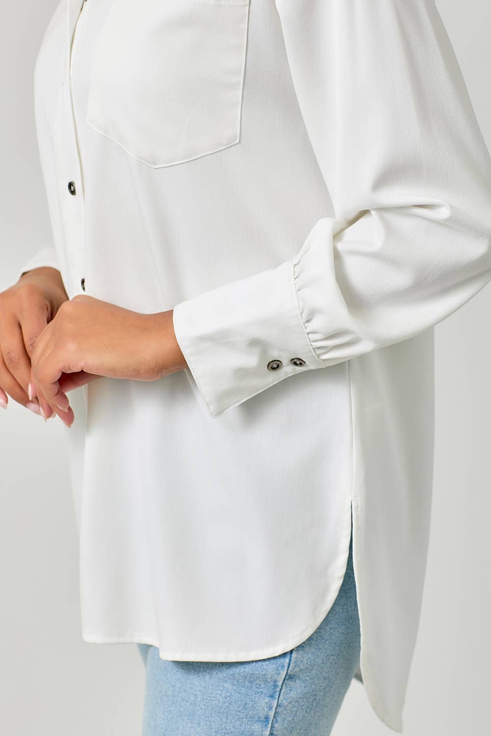 Mystree - Wholesale Button Down Shirt - Women's - 60937 Tencel Oversized Button Up Shirt20