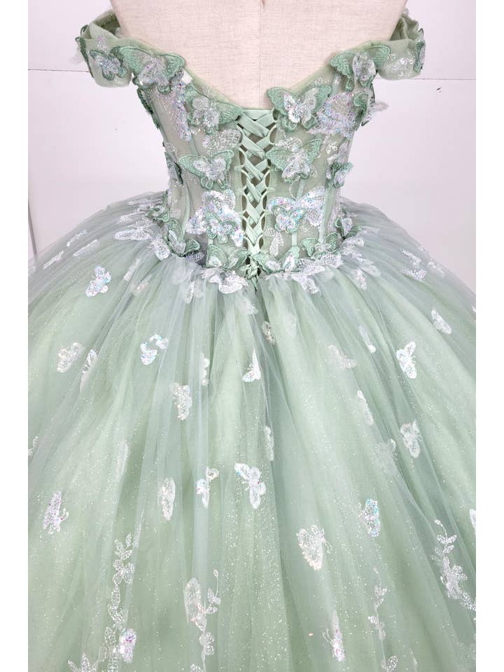 Chicas – Großhandel Abendkleid – Damen – Glitzer- und Pailletten-Schmetterlings-Quinceañera-Kleid CHF310311