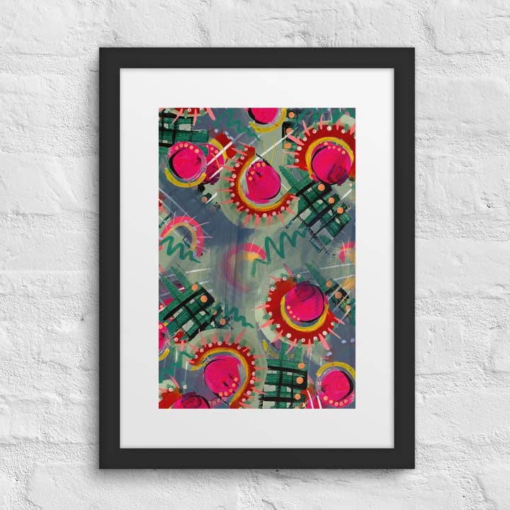 Hand Painted And Printed Framed Pattern for wholesale by Milosh Design