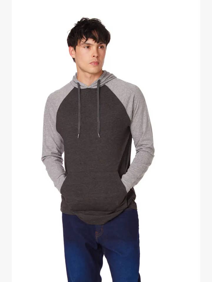 HAWKS BAY LIGHT WEIGHT RAGLAN HOODIE for wholesale by Hawk's Bay