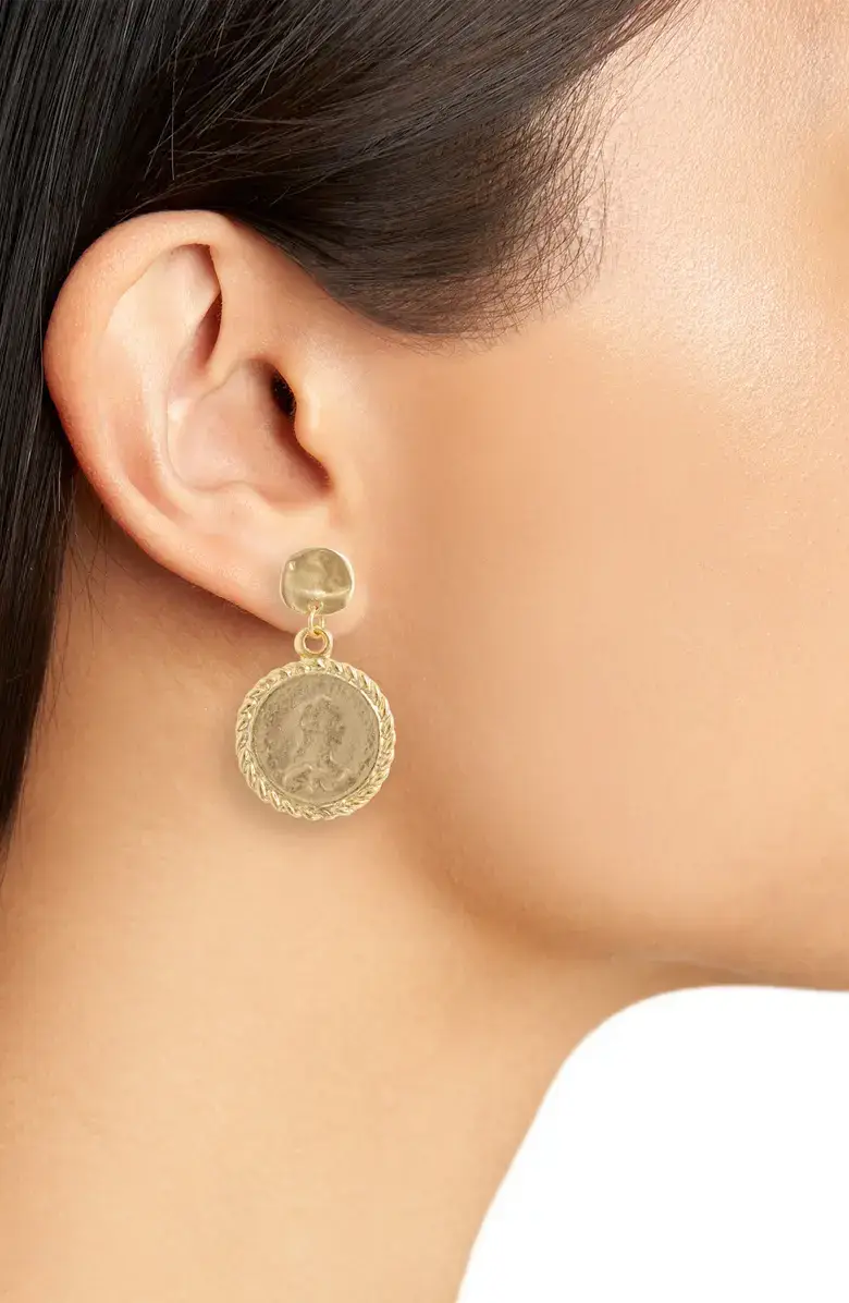 KARINE SULTAN - Wholesale Dangle Earrings - Coin drop earring1