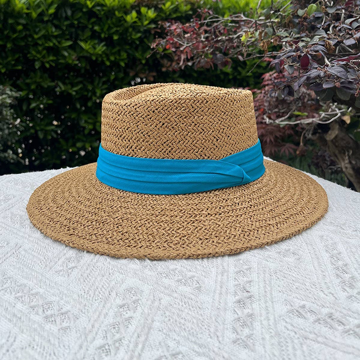 ACCITY - Wholesale Straw Hat - Women's - BEACH VACATION SUN FEDORA STRAW HATS FOR WOMEN_CWAH11511