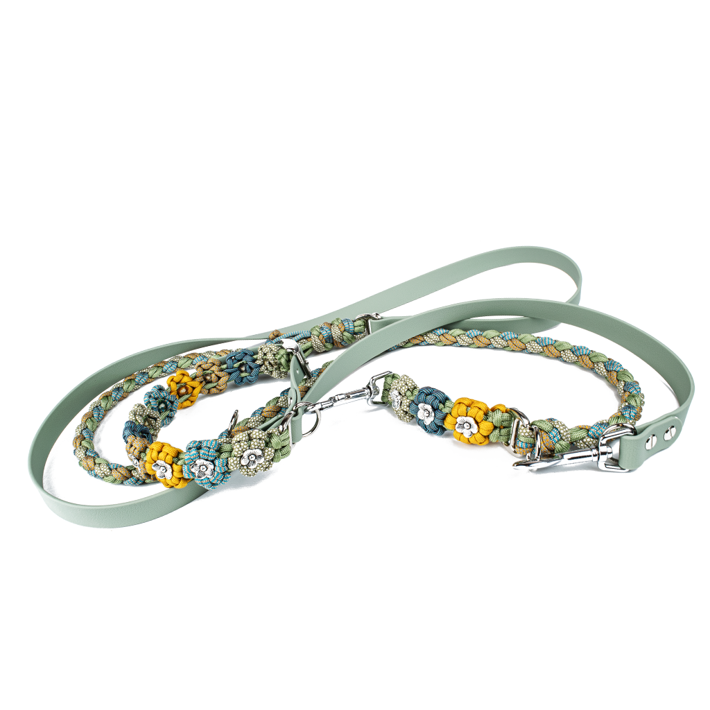 Tierluxe - Wholesale Pet Leash - Dog - Dog leash Tierluxe flowers Biothane paracord10