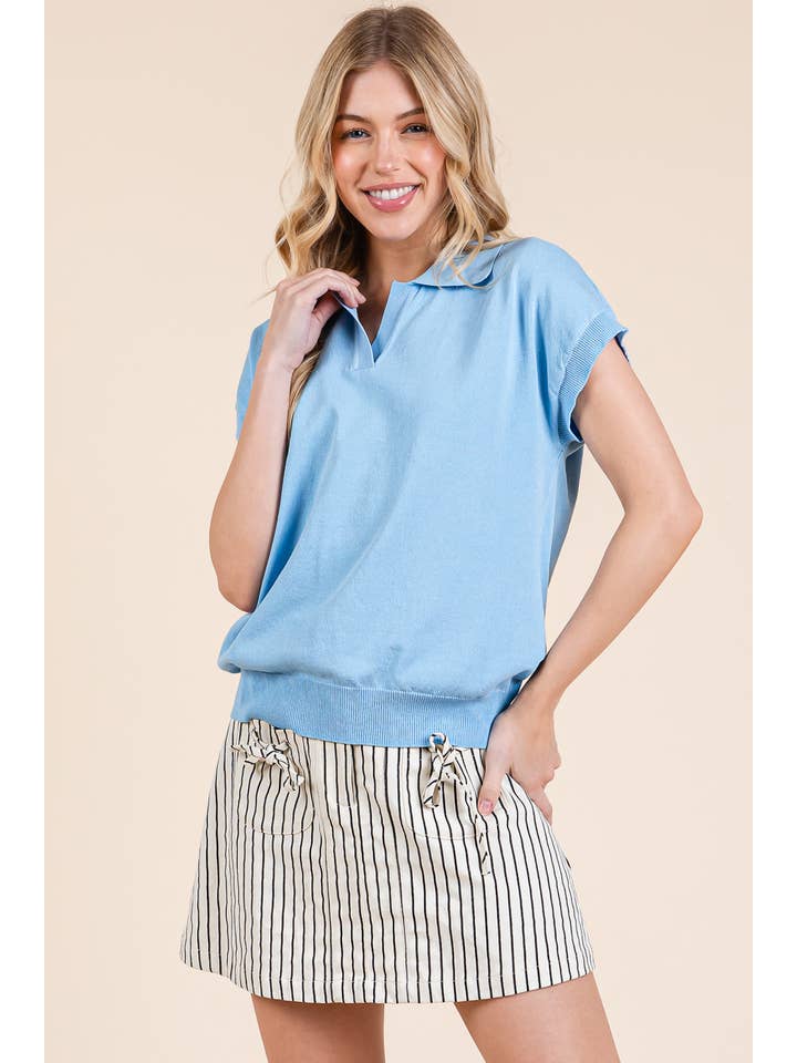 GeeGee Clothing - Wholesale Polo - Women's - Solid Short Sleeve Polo Shirt, OT51336