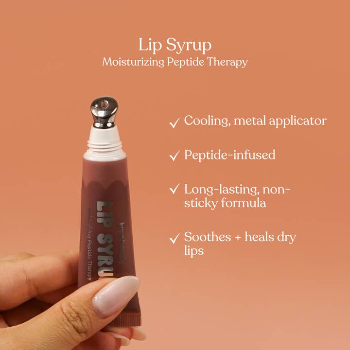 Kara Beauty - Wholesale Lip-gloss - Lip Syrup Moisturizing Peptide Therapy Lip Gloss Milky Peach2