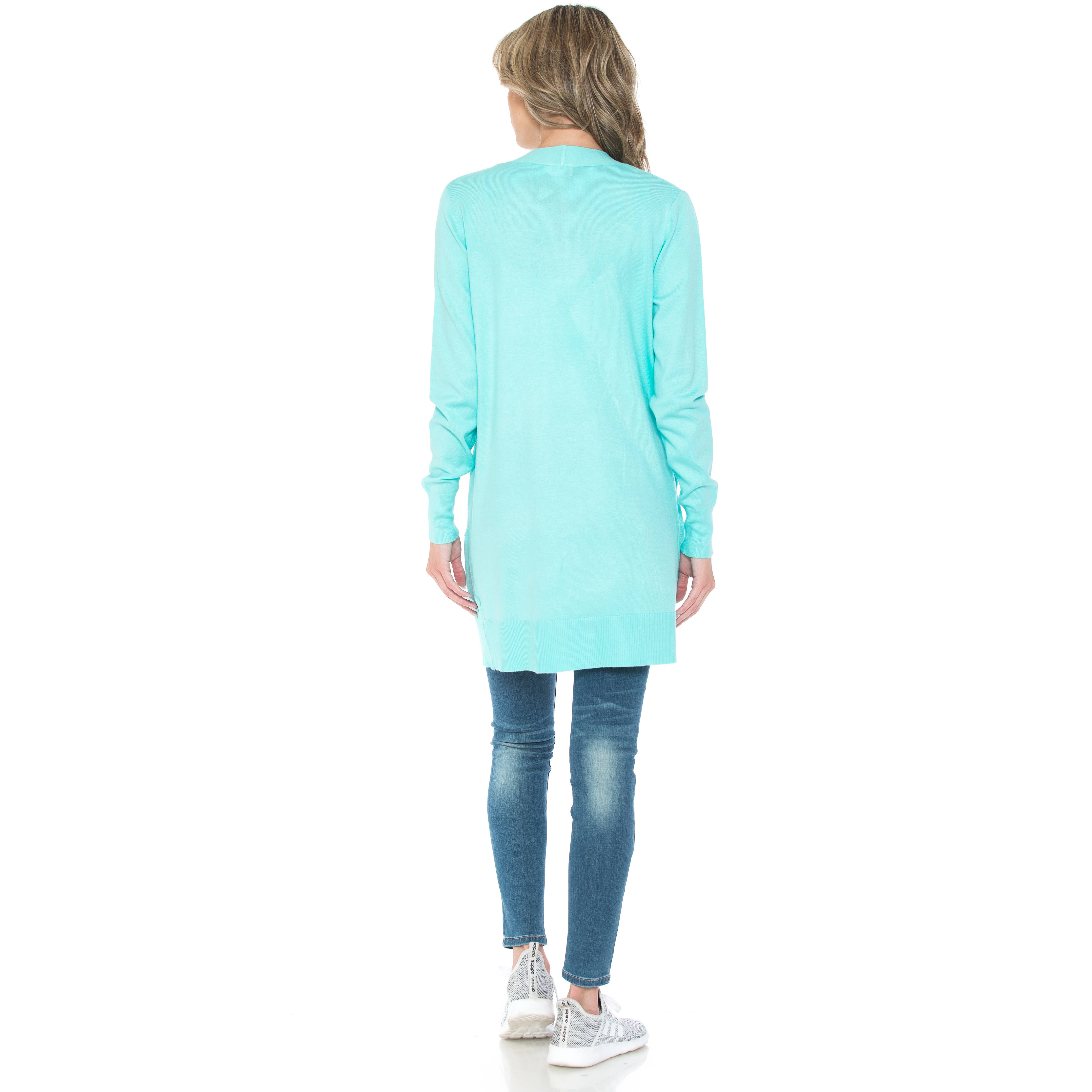 Urban Look - Wholesale Cardigan - Women's - Premium Lightweight Open Front Pocket Cardigan Mint3