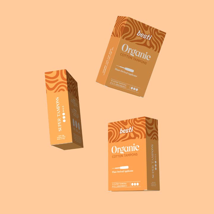 Besti Co. - Wholesale Tampon - 100% Organic Cotton Super Tampons (10 Count)1