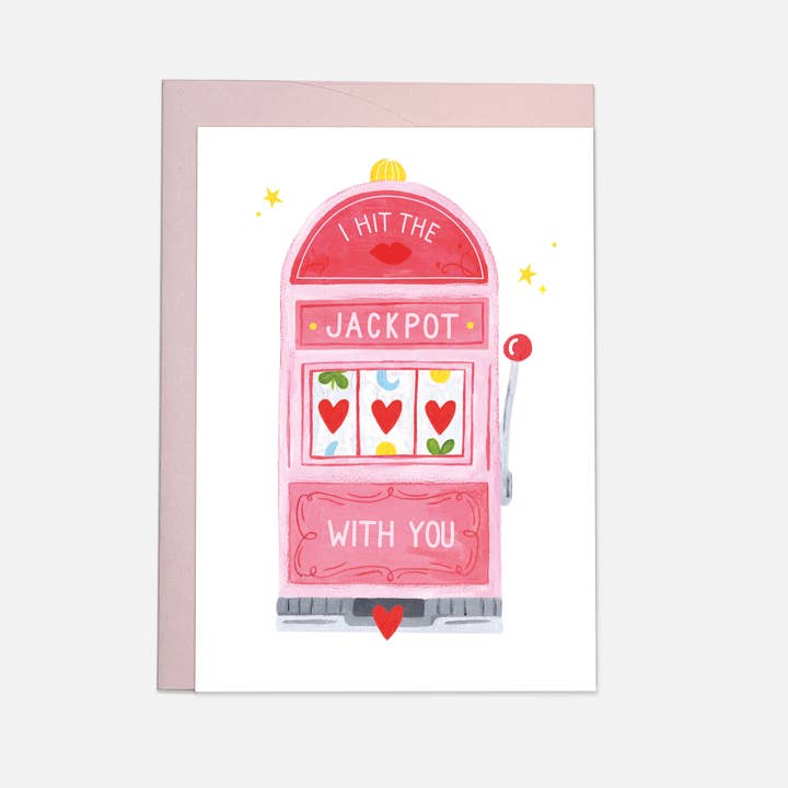 Kærlighedsjackpot - lykønskningskort (Studio JuJu) for engroshandel hos Kaart Blanche