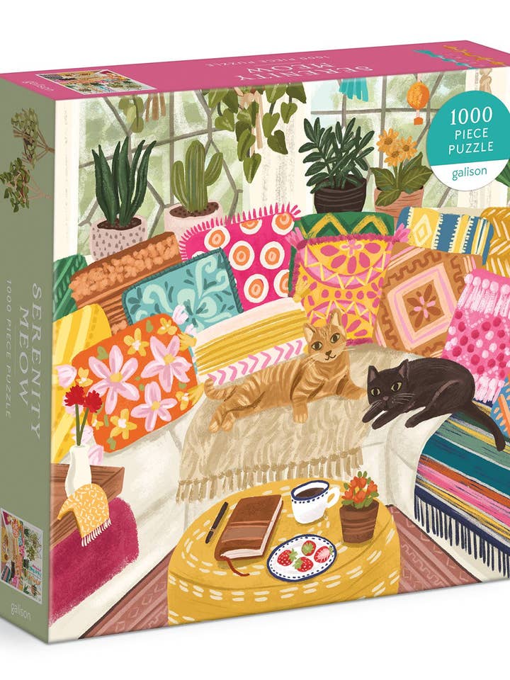 Serenity Meow 1000 Piece Puzzle in a Square Box for wholesale by Chronicle Books