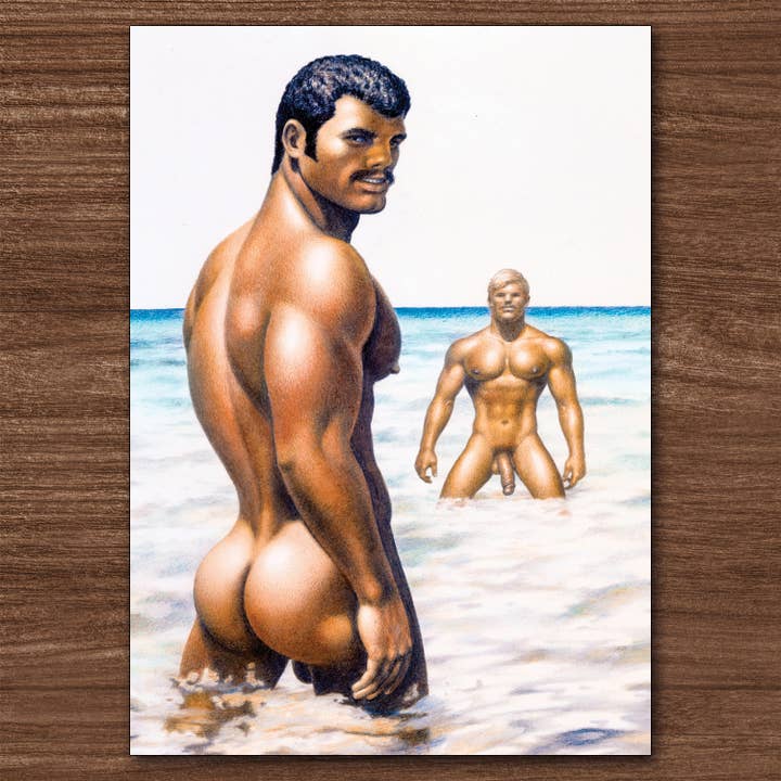 Peachy Kings / Kweer Cards – wholesale Vykort – Tom of Finland Vykort ”TIDE IS HIGH” (Gay, Queer, HBTQ)