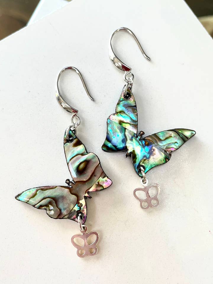 Butterfly Øreringe, Dingle Drop for engroshandel hos Gem Design UK