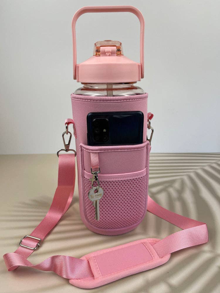 Nakoa The Label - Wholesale Water bottle - Motivational Drink Bottle + Crossbody Bag - 2 Litre - Pink7