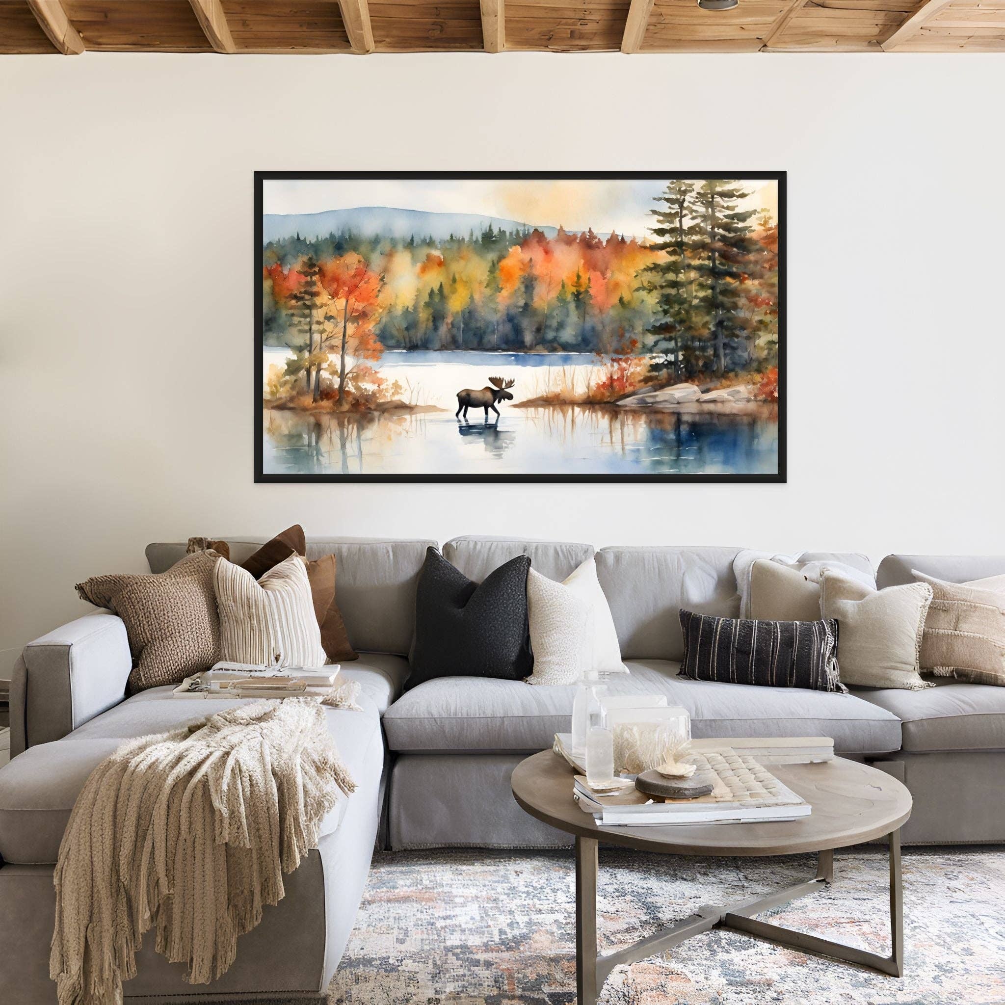 August Print Shop - Wholesale Art Print - Muskoka Moose Watercolour3