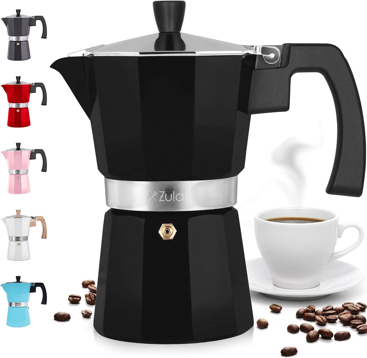 Zulay Kitchen - Wholesale Espresso Maker - Stovetop Espresso Cup Moka Pot - 5 Cup23