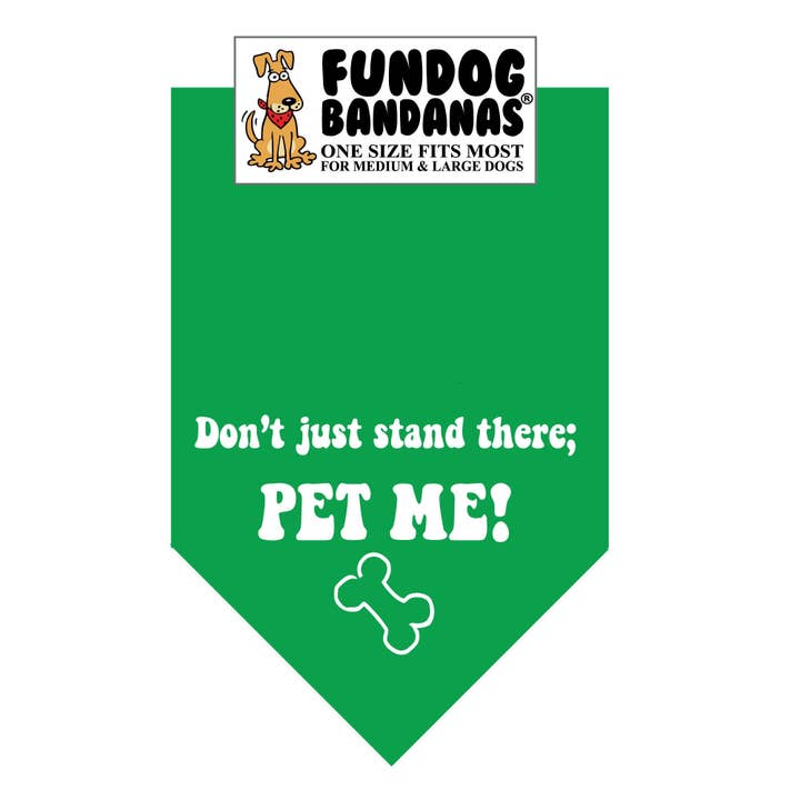 Lot de 5 en gros - Ne vous contentez pas de rester là ; bandana PET ME pour la vente par FunDog Bandanas