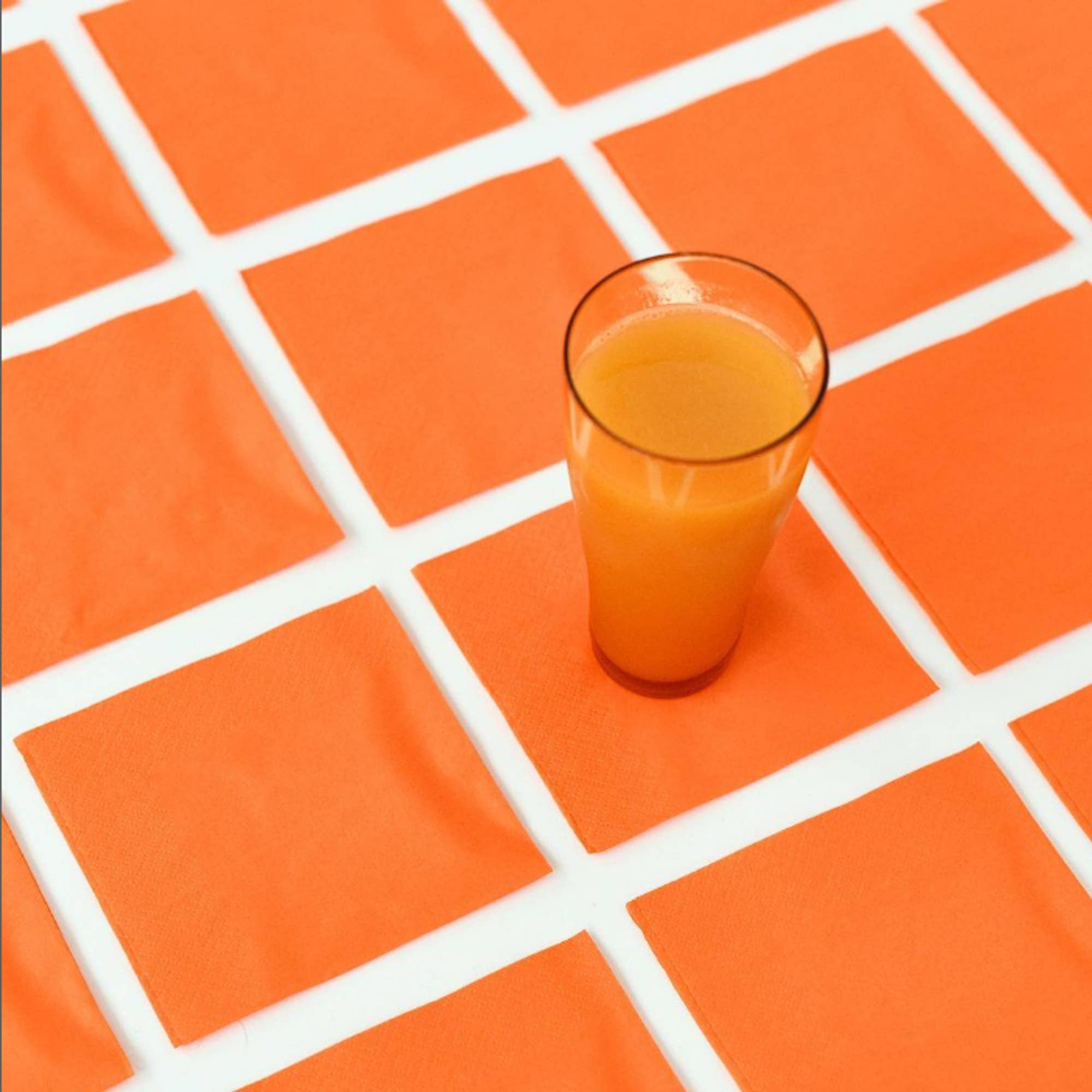 ROLL-LUX - Wholesale Disposable Napkin - 9 packs of 40 Linen-Orange Paper Napkins 2-ply3