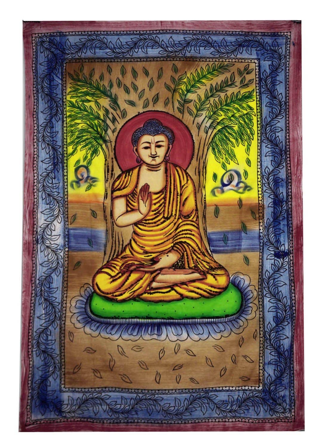 Lungta Imports - Wholesale Tapestry/Textile - Huge Buddha Batik Tapestry Wall Hanging Decor Art1