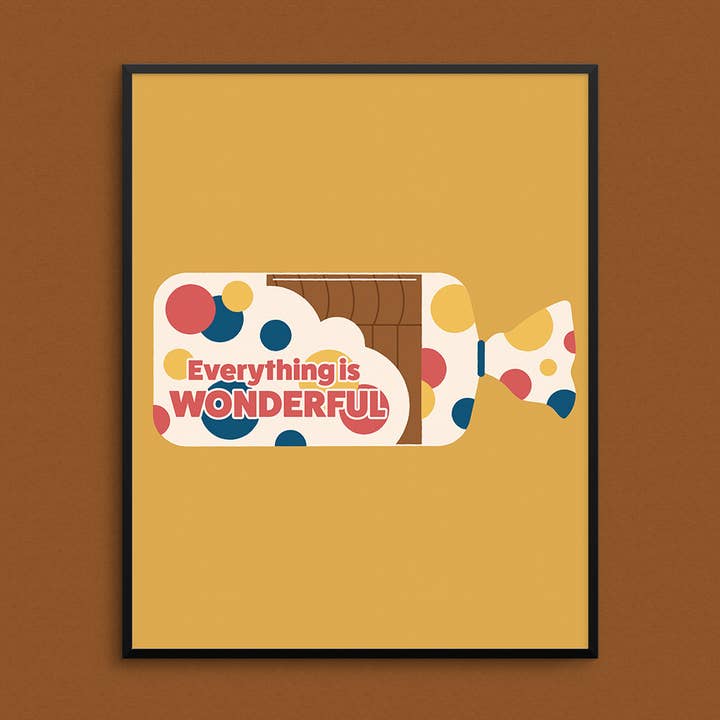 Everything Is Wonderful Art Print for wholesale by Mad Love Creative Co.