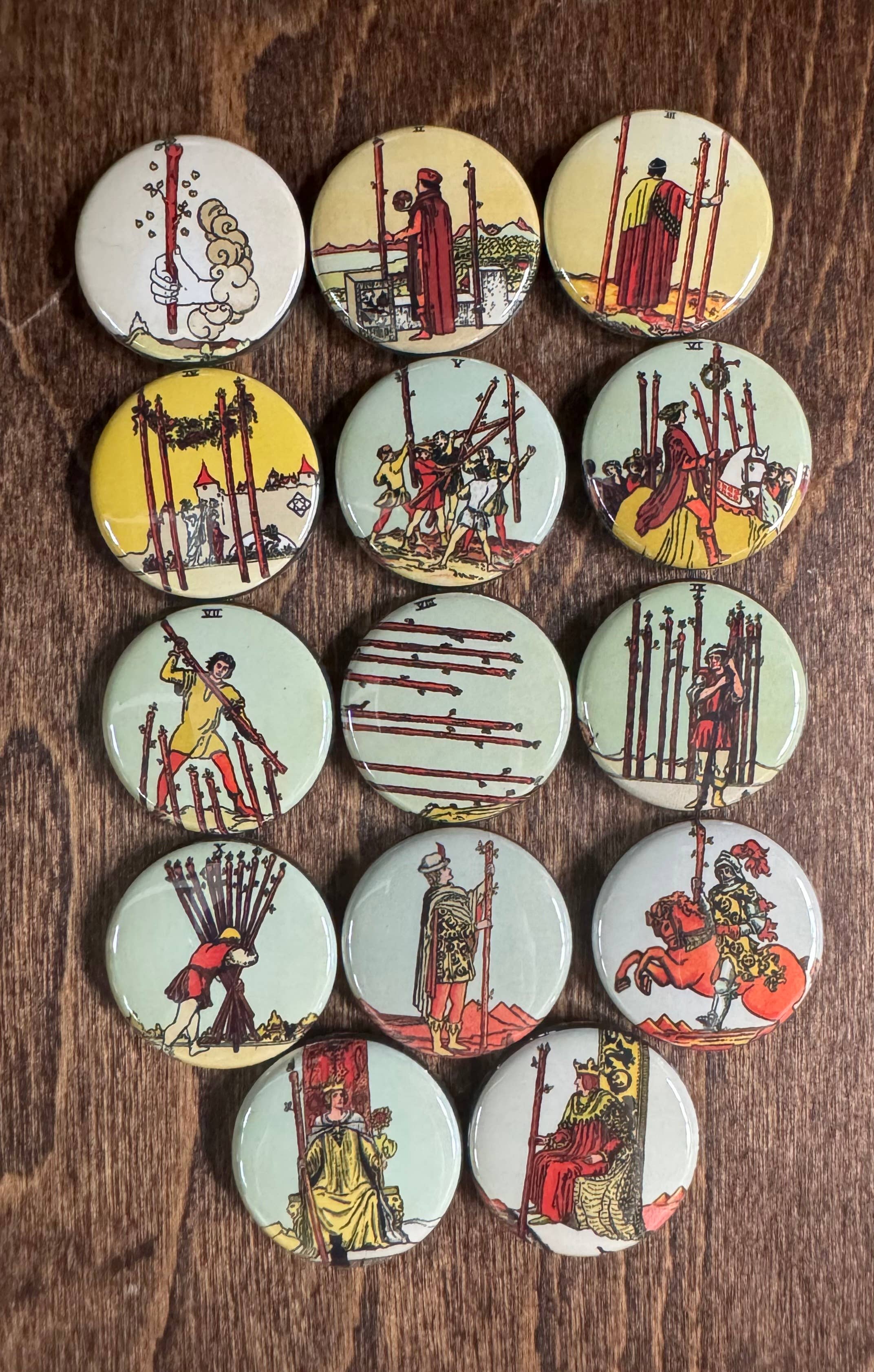 The Button Girl - Wholesale Lapel Pin/Button - Tarot as buttons!4