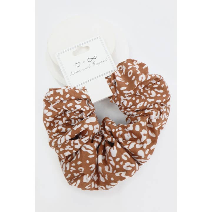 MIX COLOR Large Leopard Scrunchie Set for wholesale on Faire