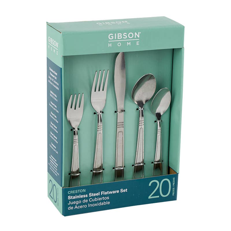 Deluxe Import Trading - Wholesale Flatware Set - 20pc Stainless Steel Flatware Set0