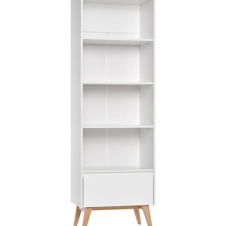 Sara High bookcase + 1 drawer White color för wholesale av SCANDINAVIAN STORIES by MARTON