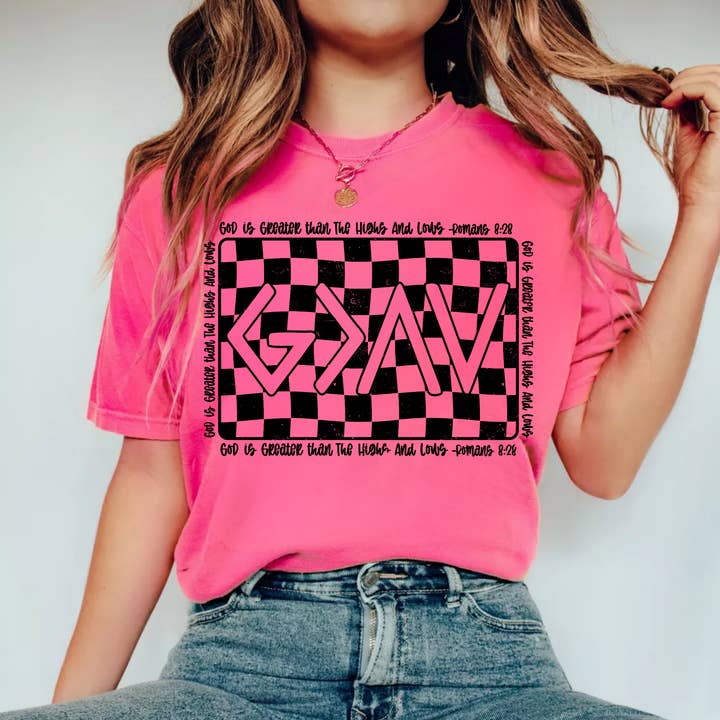 (shirt not Included) God Is Greater Than The Highs and the Lows - Screen print Transfer for wholesale by TEELUX