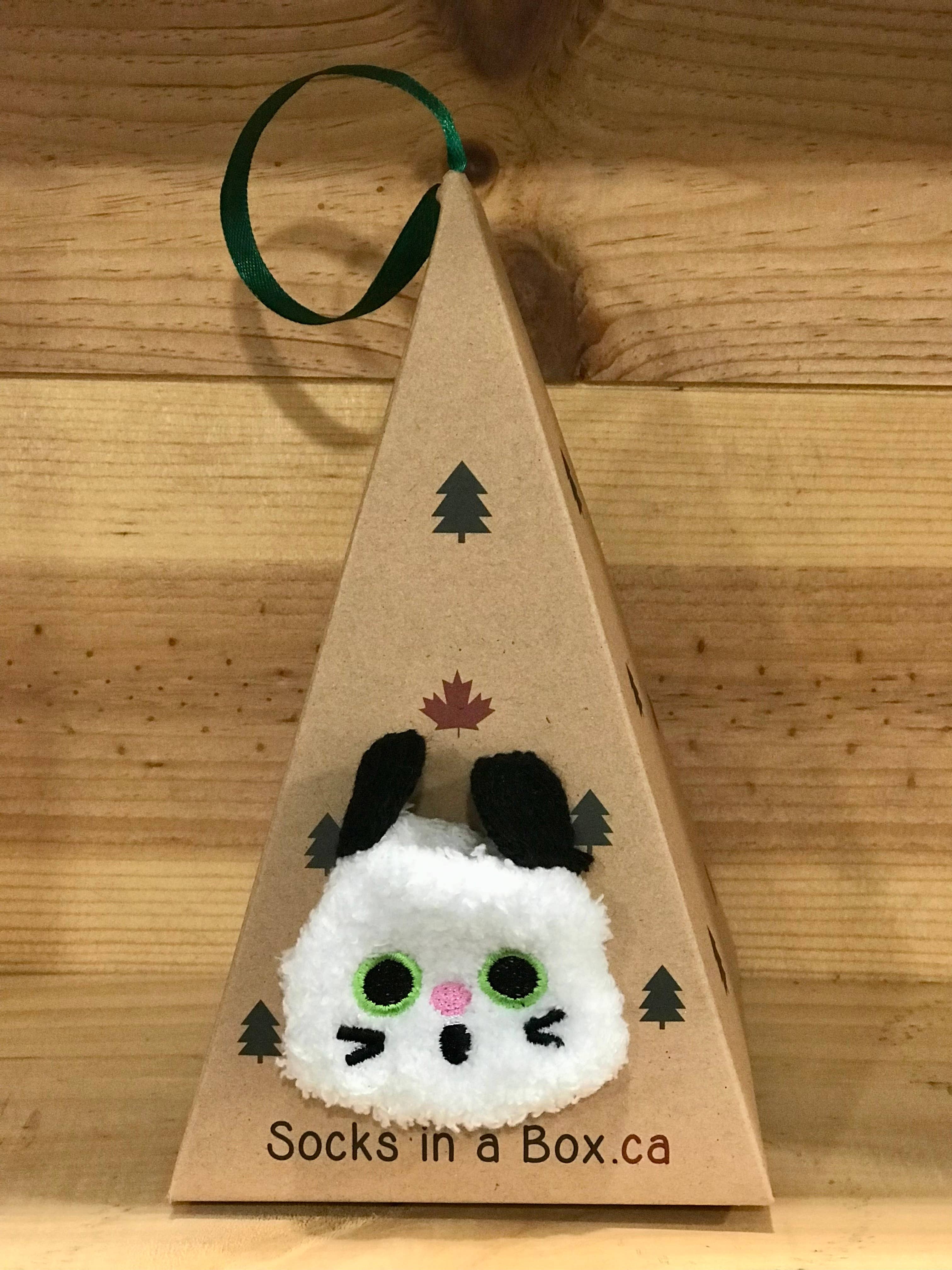 Socks In A Box - Vente Chaussettes – unisexe - Chaussettes chaton blanc avec pattes dans une boîte1