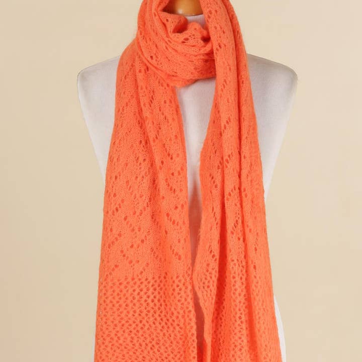 NAÏS PARIS - Wholesale Scarf - Women's - OPENWORK MOHAIR WOOL SHAWL9