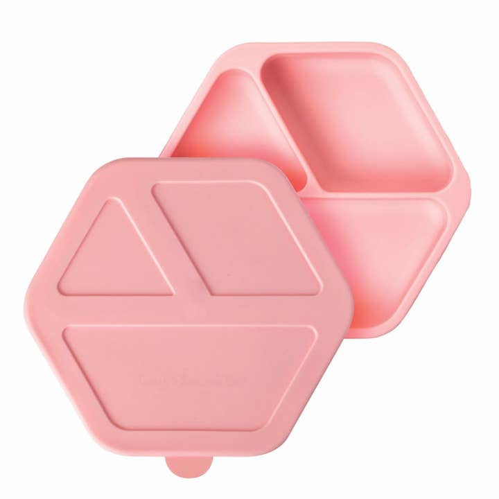 Tiny Twinkle - Silicone Plate and Lid Set - Pink (MSKU: SSDL-PN) for wholesale by Tiny Twinkle