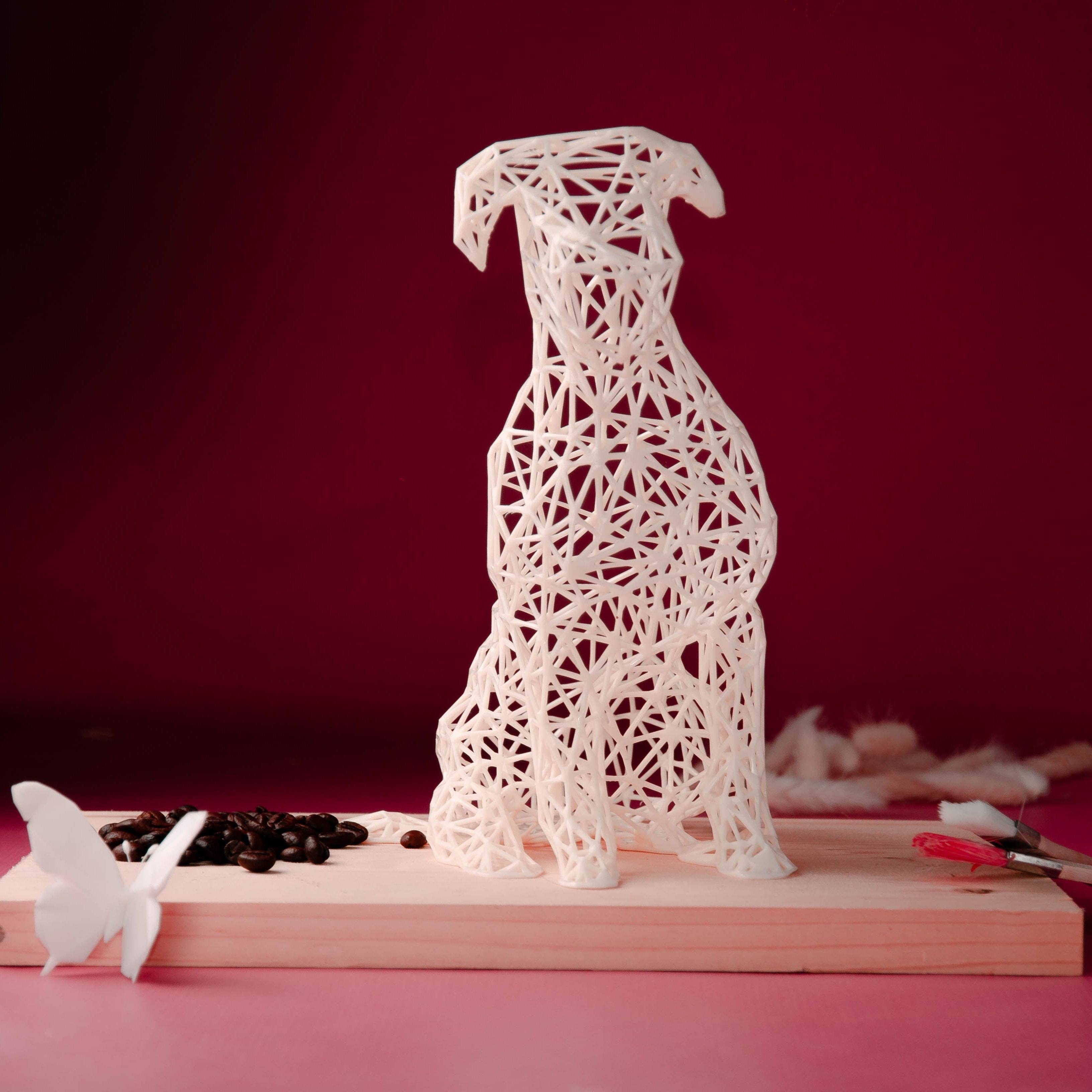 3DOfficeAT – Großhandel Skulptur – Niedliche geometrische Pitbull-Skulptur0