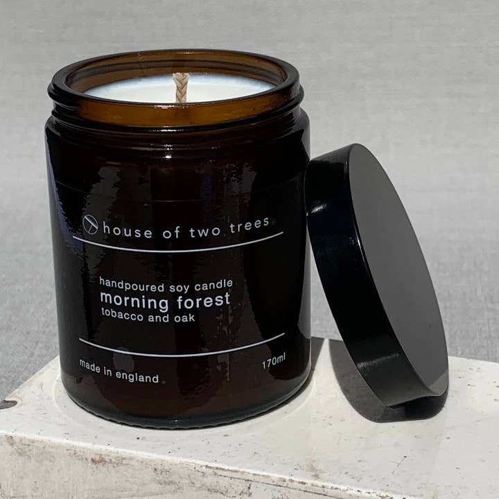 bosque matutino | tabaco y roble | vela de soja para venta al por mayor de House of Two Trees